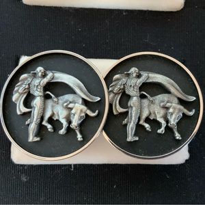 Vintage HICKOK Matador Bull Fighter Cuff Links